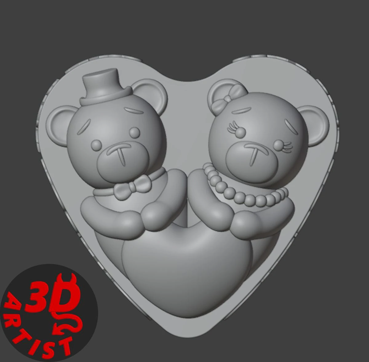 Box Be Mine Valentine 3D Print Model .c4d .max .obj .3ds .fbx .stl .blend 