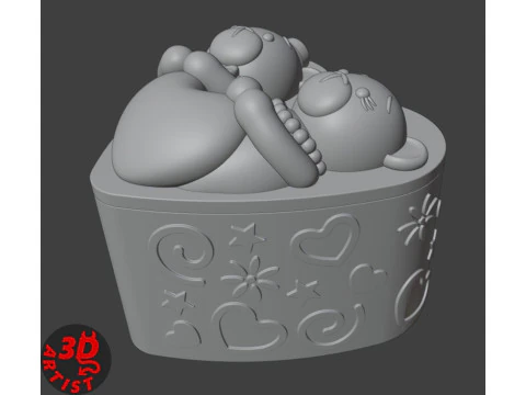 Box Be Mine Valentine 3D Print Model