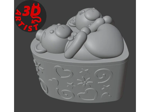 Box Be Mine Valentine 3D Print Model