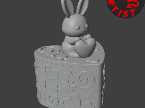 Box Valentine Bunny 3D Принт Модель