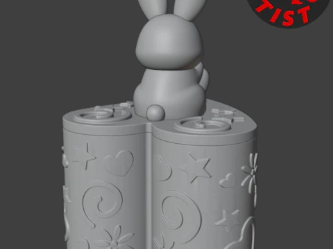 Box Valentine Bunny 3D Print Model