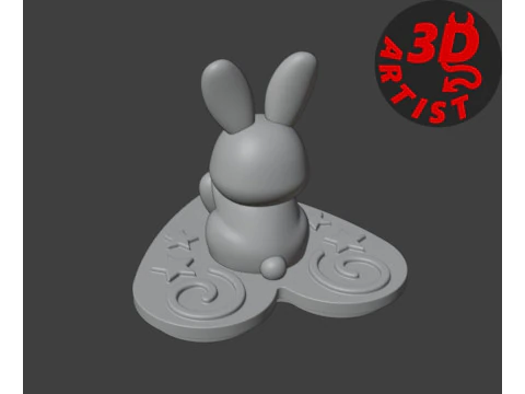 Box Valentine Bunny 3D Print Model