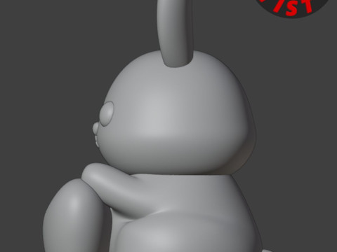 Valentine Bunny Figurine 3D-printmodel