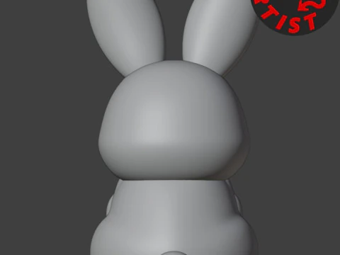 Valentine Bunny Figurine 3D Print Model