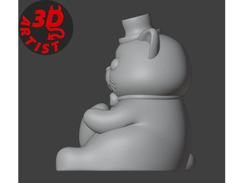 Valentine cat with balls Figurine 3D Print Model
