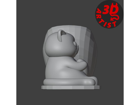 Holder Valentine cat with balls 3D Принт Модель