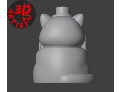 Figurine Cat with a book World Domination for cats Set 2 Versions 3D Print Model