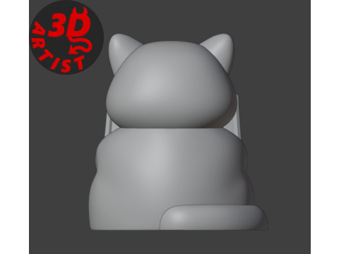 Figurine Cat with a book World Domination for cats Set 2 Versions Modèles 3D en vedette