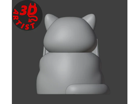 Figurine Cat with a book World Domination for cats Set 2 Versions 3D Print Model