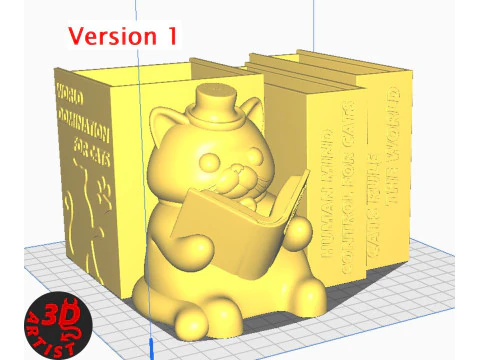 Potloodhouder World Domination voor katten Set 2 versies 3D printmodel