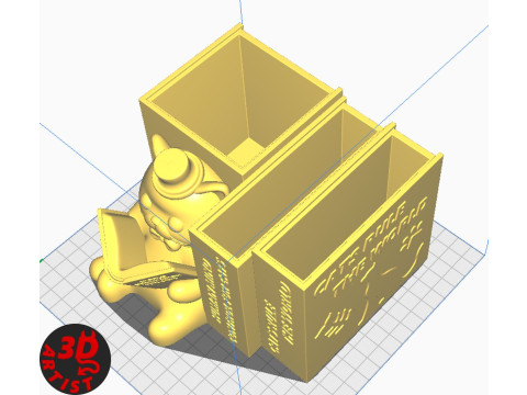 Pencil Holder World Domination for cats Set 2 versions Modello di stampa 3D