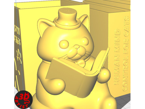 Pencil Holder World Domination for cats Set 2 versions Modello di stampa 3D