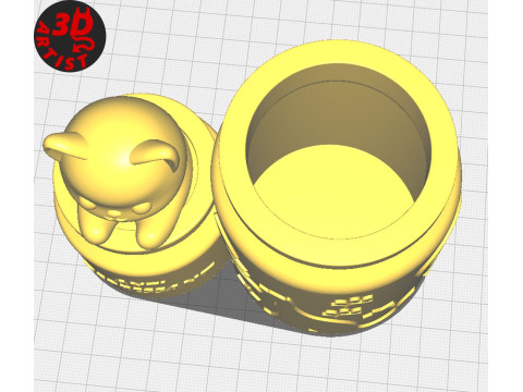 Pen Holder Cat Antidepressant 3D Druckmodell