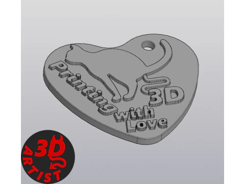 3D Printing with Love Valentine Keychain 3D Print Model