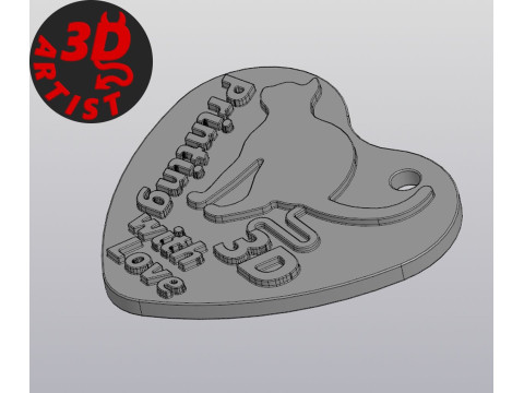 3D Printing with Love Valentine Keychain Modello di stampa 3D