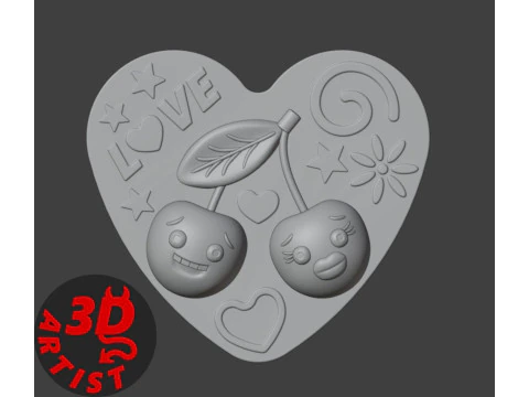 Valentijnsdoos Kers 3D printmodel