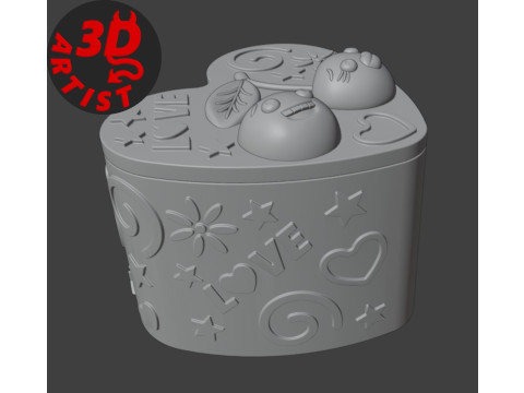 Valentine Box Cherry 3D 打印模型
