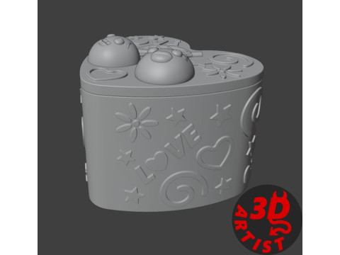 Valentine Box Cherry 3D 打印模型