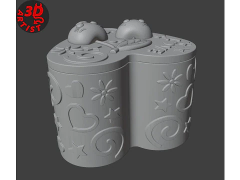 Ceri Kotak Valentine Model Cetak 3D