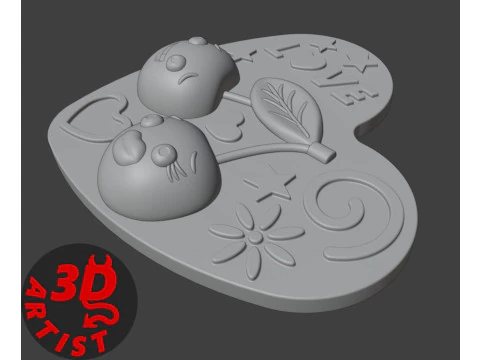 Ceri Kotak Valentine Model Cetak 3D