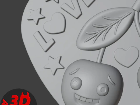 Ceri Kotak Valentine Model Cetak 3D