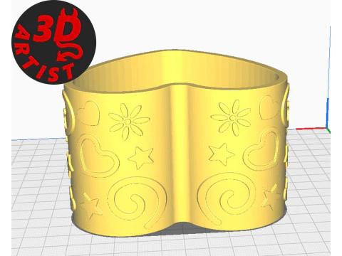 Ceri Kotak Valentine Model Cetak 3D