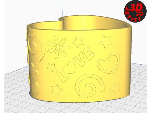 Ceri Kotak Valentine Model Cetak 3D