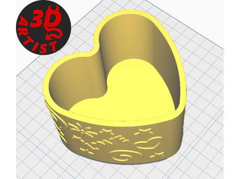 Ceri Kotak Valentine Model Cetak 3D