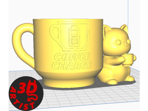 Coffee Charge Candy bowl - Pen Holder - Planter 3D Model
