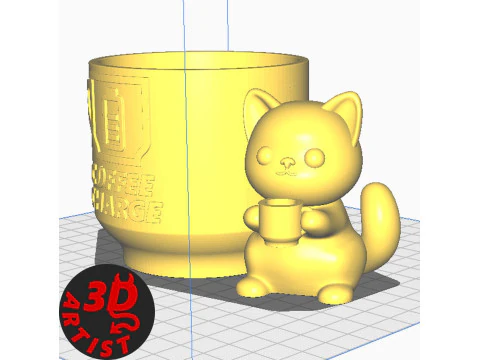 Coffee Charge Candy bowl - Pen Holder - Planter 3D Model