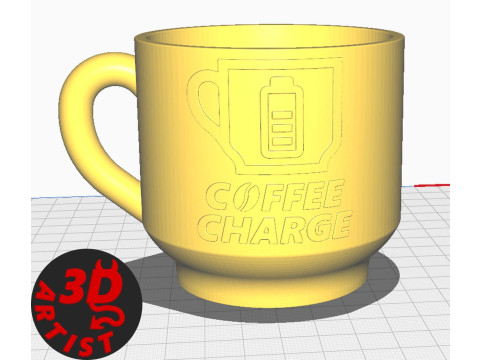 Coffee Charge Candy Box - Pen Holder - Planter and 2 Cup Coasters Set 3 models Modelo 3D