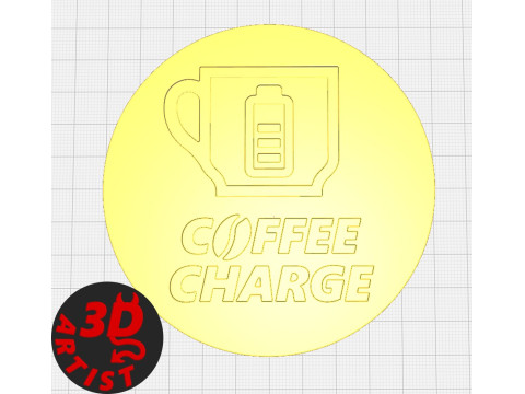 Coffee Charge Candy Box - Pen Holder - Planter and 2 Cup Coasters Set 3 models 3D Модель