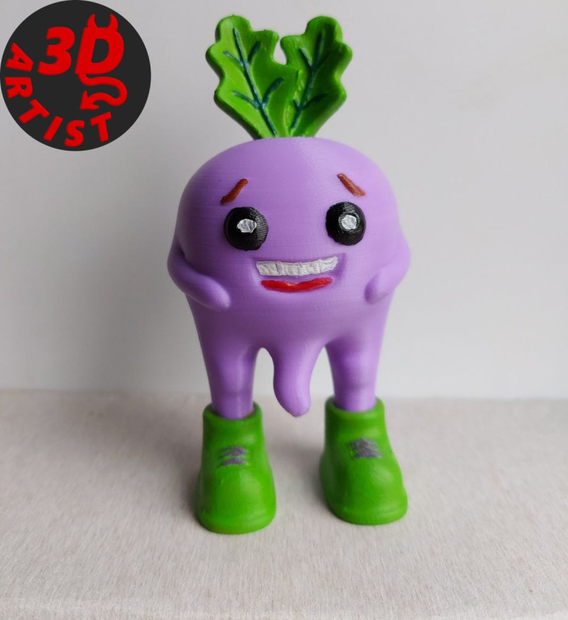 Spicy Radish Figurine 3D 模型 .c4d .max .obj .3ds .fbx .stl .blend 