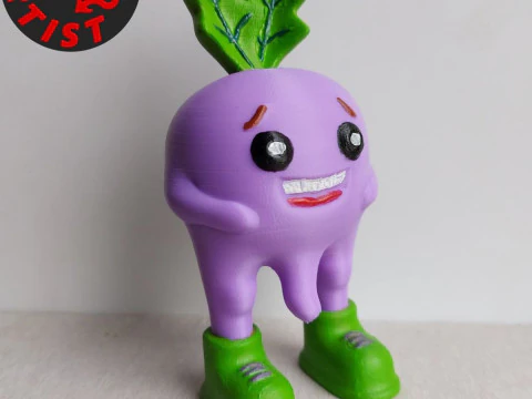 Spicy Radish Figurine 3D Model