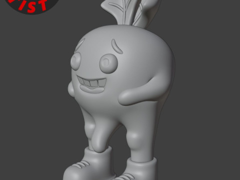 Spicy Radish Figurine 3D 模型