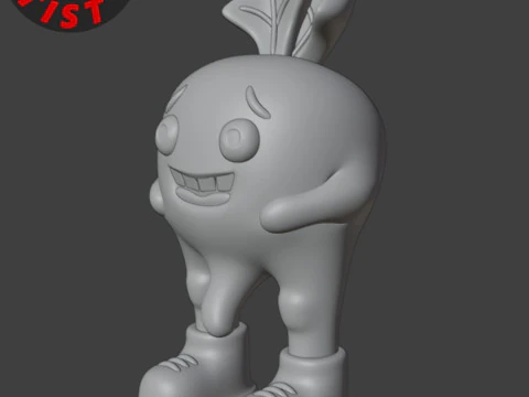 Spicy Radish Figurine 3D Model