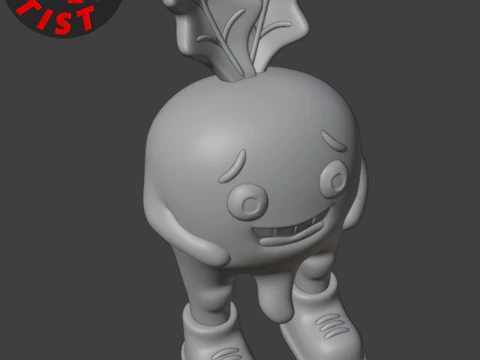 Spicy Radish Figurine 3D Model