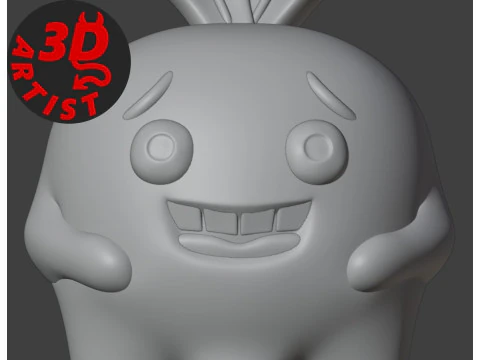 Spicy Radish Figurine 3D Model