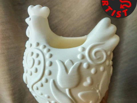 Vase Poule Modèle 3D