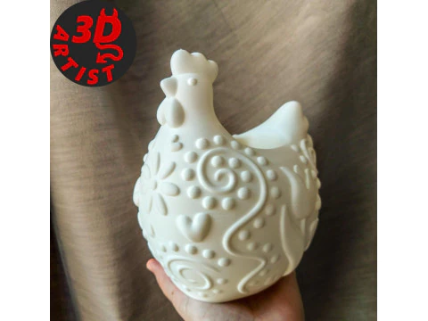 Vase Poule Modèle 3D