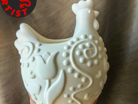 Vase Poule Modèle 3D