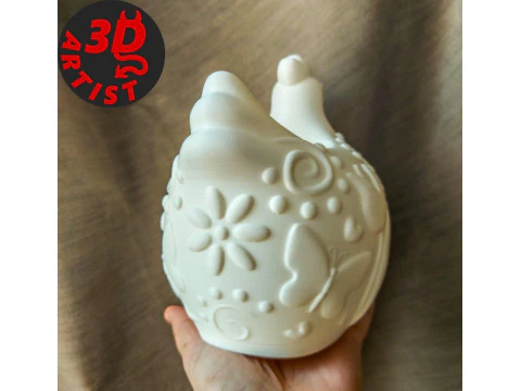Vase Poule Modèle 3D