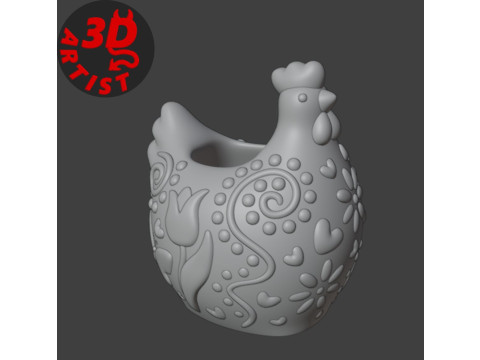 Hen Vase 3D-Modell