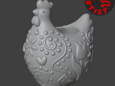 Hen Vase 3D-Modell