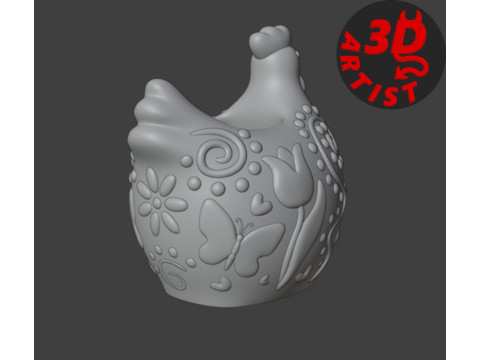 Hen Vase 3D-Modell