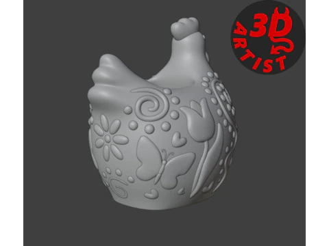 Vase Poule Modèle 3D