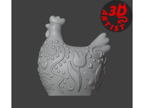 Hen Vase 3D-Modell