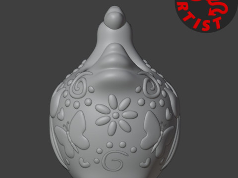 Hen Vase 3D-Modell