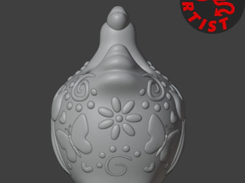 Vase Poule Modèle 3D