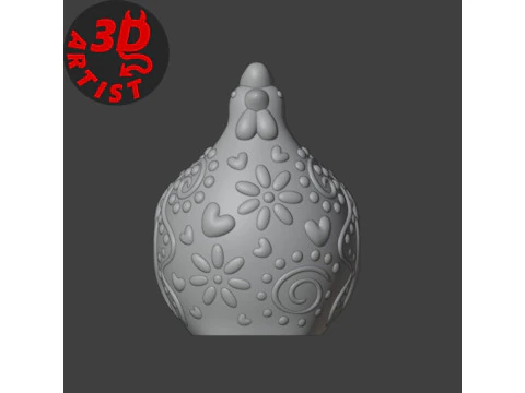 Vase Poule Modèle 3D